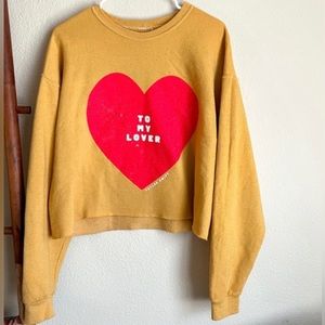Taylor Swift Gold Top with Red Heart
